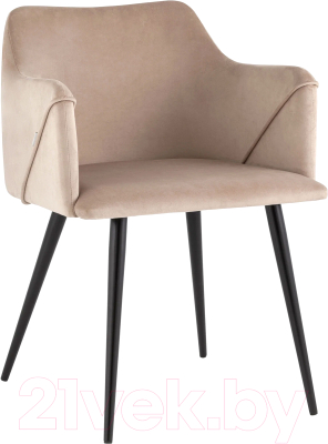 Стул Stool Group Джоэл с подлокотниками / vd-joel-b5 (велюр бежевый) - фото