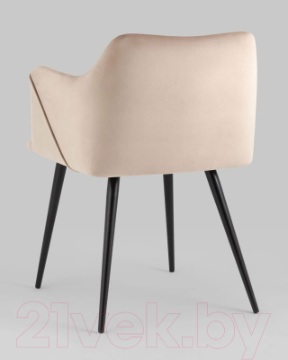 Стул Stool Group Джоэл с подлокотниками / vd-joel-b5 (велюр бежевый)