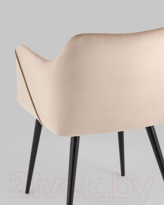Стул Stool Group Джоэл с подлокотниками / vd-joel-b5 (велюр бежевый)