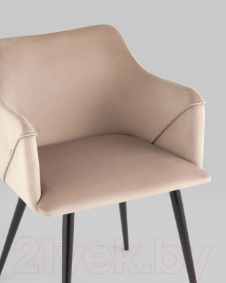 Стул Stool Group Джоэл с подлокотниками / vd-joel-b5 (велюр бежевый)