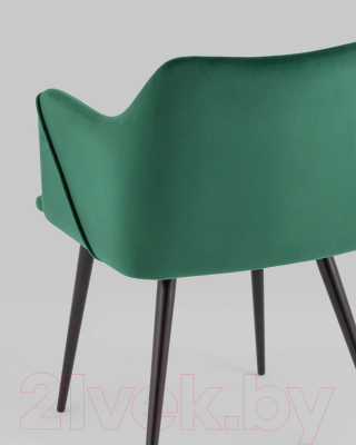 Стул Stool Group Джоэл с подлокотниками / vd-joel-b19 (велюр зеленый)