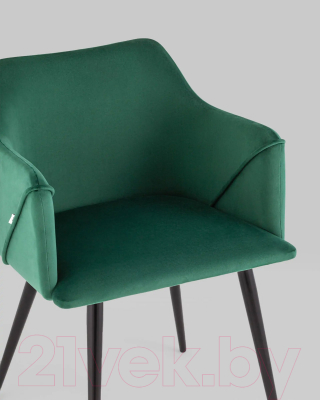 Стул Stool Group Джоэл с подлокотниками / vd-joel-b19 (велюр зеленый)