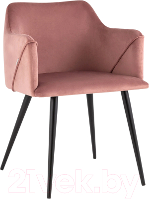 Стул Stool Group Джоэл с подлокотниками / vd-joel-b15 (велюр пыльно-розовый) - фото