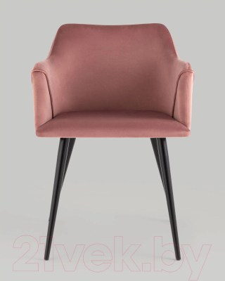 Стул Stool Group Джоэл с подлокотниками / vd-joel-b15 (велюр пыльно-розовый)