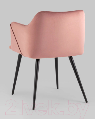 Стул Stool Group Джоэл с подлокотниками / vd-joel-b15 (велюр пыльно-розовый)