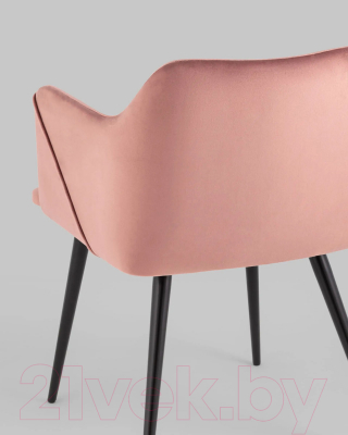 Стул Stool Group Джоэл с подлокотниками / vd-joel-b15 (велюр пыльно-розовый)