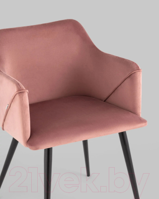 Стул Stool Group Джоэл с подлокотниками / vd-joel-b15 (велюр пыльно-розовый)