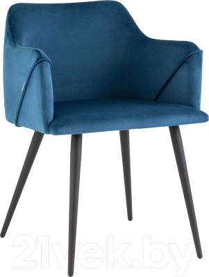 Стул Stool Group Джоэл с подлокотниками / vd-joel-b29 (велюр синий) - фото