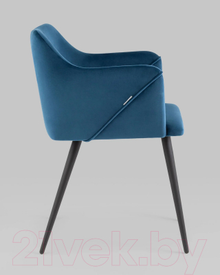 Стул Stool Group Джоэл с подлокотниками / vd-joel-b29 (велюр синий)