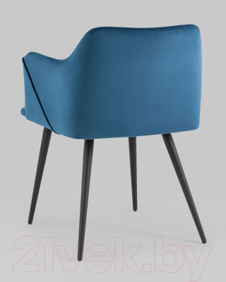Стул Stool Group Джоэл с подлокотниками / vd-joel-b29 (велюр синий)