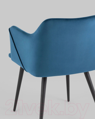 Стул Stool Group Джоэл с подлокотниками / vd-joel-b29 (велюр синий)