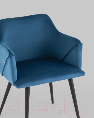 Стул Stool Group Джоэл с подлокотниками / vd-joel-b29 (велюр синий)