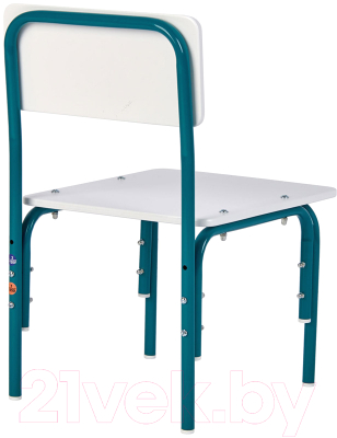 Стул детский Фея Мой малыш / 0002742.32 (белый/морская волна)