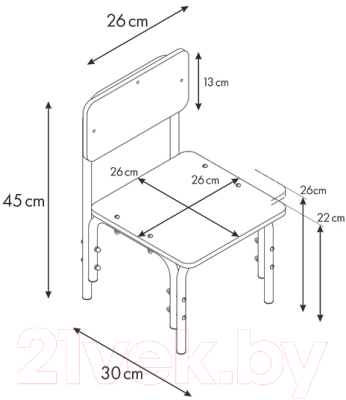 Стул детский Фея Мой малыш / 0002742.24 (натуральный/белый)