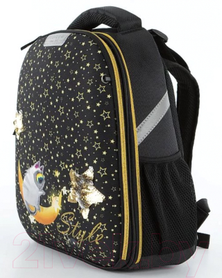 Школьный рюкзак Ecotope Kids Кот 057-540-142-CLR (черный)