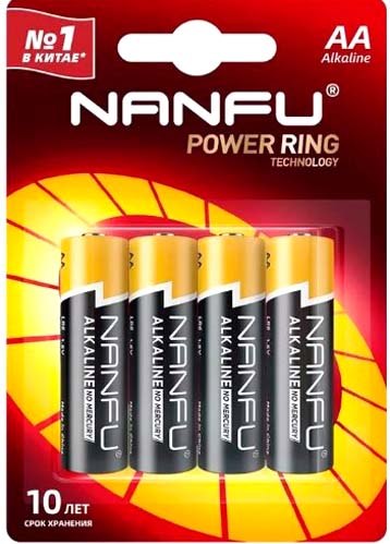 Комплект батареек Nanfu Щелочные AA - фото