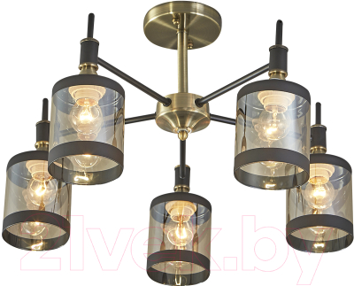 Люстра ESCADA 599/5P (античная латунь/черный) - фото