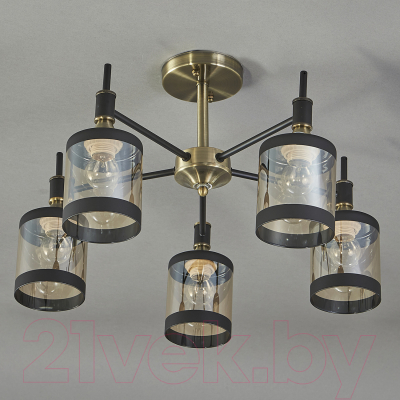 Люстра ESCADA 599/5P (античная латунь/черный)