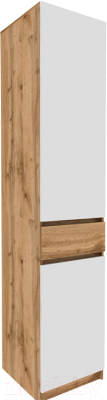 Шкаф-пенал Eligard Locarno 1 (дуб натуральный/белый) - фото
