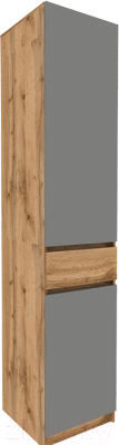 Шкаф-пенал Eligard Locarno 1 (дуб натуральный/дымчатый алмаз) - фото