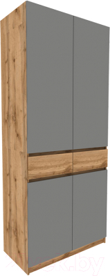 Шкаф Eligard Locarno 2 (дуб натуральный/дымчатый алмаз) - фото