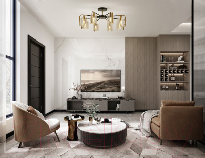 Люстра ESCADA 671/8P (черный/золото)