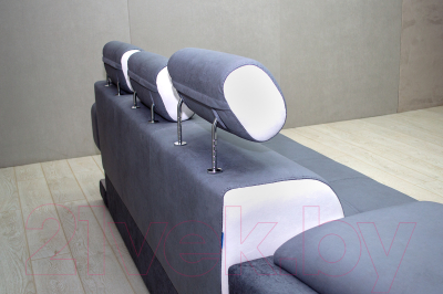 Диван угловой Петрамебель Марсель люкс модульный правый (светло-серый/светло-серый глори 23)