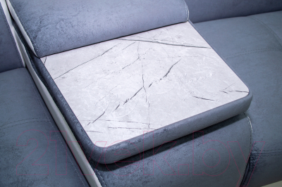 Диван угловой Петрамебель Марсель люкс модульный правый (светло-серый/светло-серый глори 23)