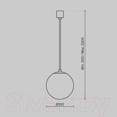 Потолочный светильник Maytoni Luna P039PL-5W4K-10-B