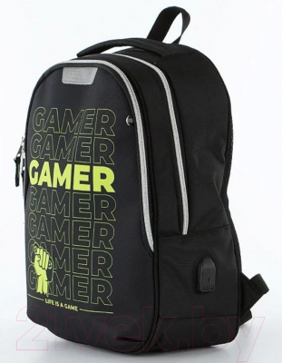 Школьный рюкзак Ecotope Kids Gamer / 057-22003/1-27-CLR (черный)