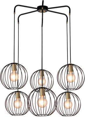 Люстра ESCADA 10176/6 (черный/латунь) - фото