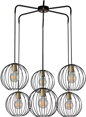 Люстра ESCADA 10176/6 (черный/латунь)