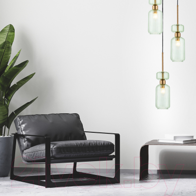 Потолочный светильник ESCADA 1141/1S (античная медь/зеленый)