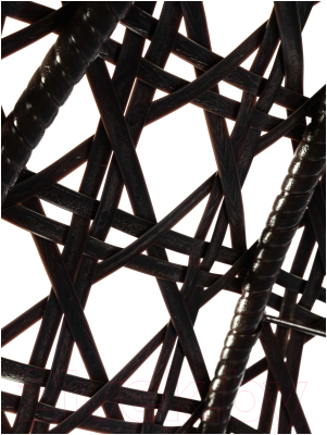 Кресло подвесное M-Group Для двоих Люкс / 11510201 (коричневый ротанг/бежевая подушка)