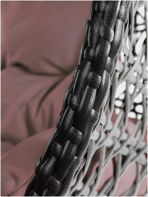 Кресло подвесное M-Group Для двоих Люкс / 11510205 (коричневый ротанг/коричневая подушка)