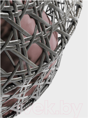 Кресло подвесное M-Group Для двоих Люкс / 11510205 (коричневый ротанг/коричневая подушка)