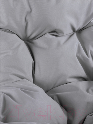 Кресло подвесное M-Group Для двоих Люкс / 11510209 (коричневый ротанг/серая подушка)