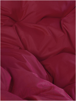 Кресло подвесное M-Group Для двоих Люкс / 11510402 (черный ротанг/бордовая подушка)