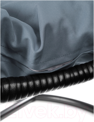 Кресло подвесное M-Group Для двоих Люкс / 11510409 (черный ротанг/серая подушка)