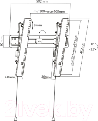 Кронштейн для телевизора Maunfeld MTM-3255TS