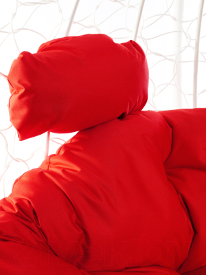 Кресло подвесное M-Group Для двоих / 11450106 (белый ротанг/красная подушка)