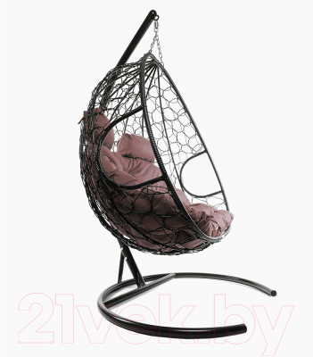 Кресло подвесное M-Group Для двоих / 11450205 (коричневый ротанг/коричневая подушка)