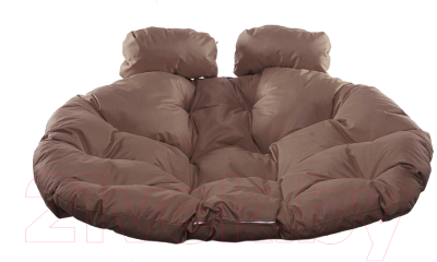 Кресло подвесное M-Group Для двоих / 11450205 (коричневый ротанг/коричневая подушка)