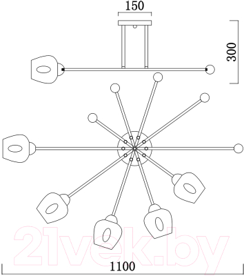Люстра ESCADA 695/5P (хром)