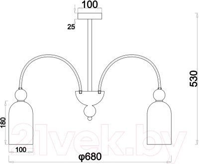 Люстра ESCADA 686/5PL (хром)