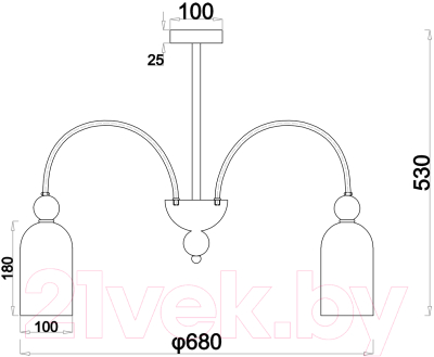 Люстра ESCADA 686/5PL (медь)