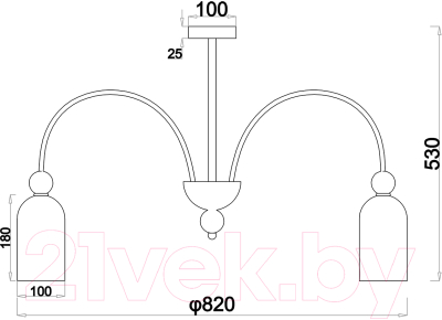 Люстра ESCADA 686/8PL (хром)