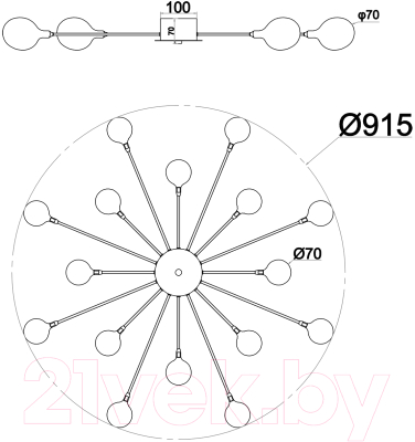Люстра ESCADA 2109/1 (хром)