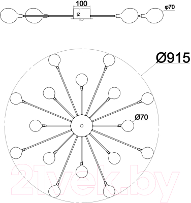 Люстра ESCADA 2109/1 (медь)