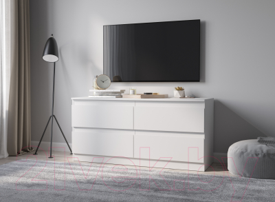 Комод НК Мебель Stern ТВ-4Я 127 / 72677769 (белый)